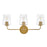 Lark Kline 3 Light Medium Bath Vanity, Heritage Brass/Clear