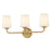 Lark Kline 3 Light Medium Vanity, Lacquered Brass/Etched Opal