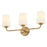 Lark Kline 3 Light Medium Vanity, Lacquered Brass/Etched Opal