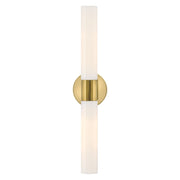 Lark Shea 2 Light Large Vanity, Bright Brass/Cased Opal - 85402BBR-CO