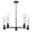 Lark Shea 5 Light Medium Single Tier Chandelier, Black/Clear