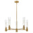 Lark Shea 5 Light Medium Single Tier Chandelier, Brass/Clear - 85405LCB