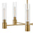 Lark Shea 5 Light Medium Single Tier Chandelier, Brass/Clear