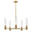 Lark Shea 5 Light Medium Single Tier Chandelier, Brass/Clear