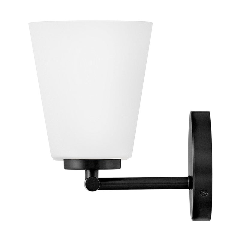 Lark Lighting Bri 24" 3-Light Vanity Light | Black Finish | Etched Opal Glass Shade | Transitional Vanity Light Above the Bathroom Mirror | 85423BK