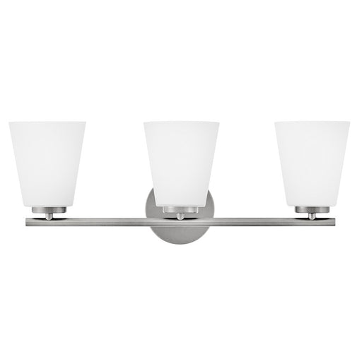 Lark Bri 3 Light 24" Vanity, Brushed Nickel/Etched Opal - 85423BN