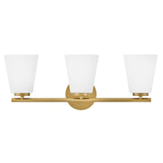 Lark Bri 3 Light 24" Vanity, Lacquered Brass/Etched Opal - 85423LCB