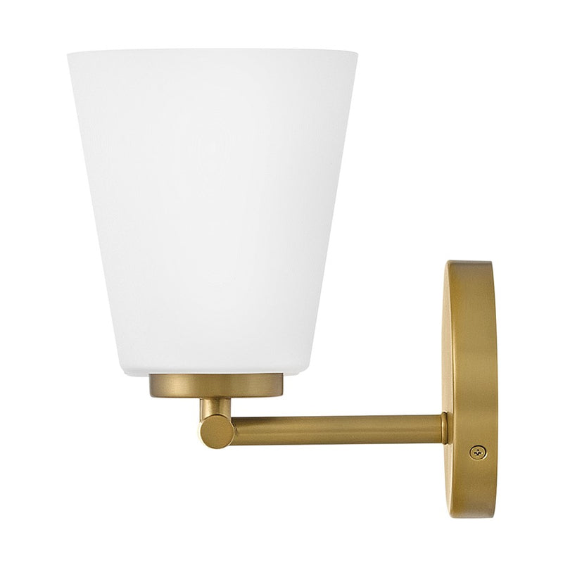 Lark Bri 24in 3-Light Vanity Light | Transitional Lacquered Brass Steel and Etched Opal Glass | Bathroom Vanity | 8 x 24 x 9 in | Model 85423LCB