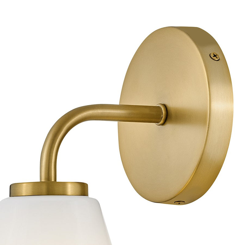 Lark Gio 1-Light Medium Bath Vanity | Transitional Lacquered Brass Steel and Cased Opal Glass | Bathroom Vanity & Powder Room | 7.25 x | Model 85500LCB