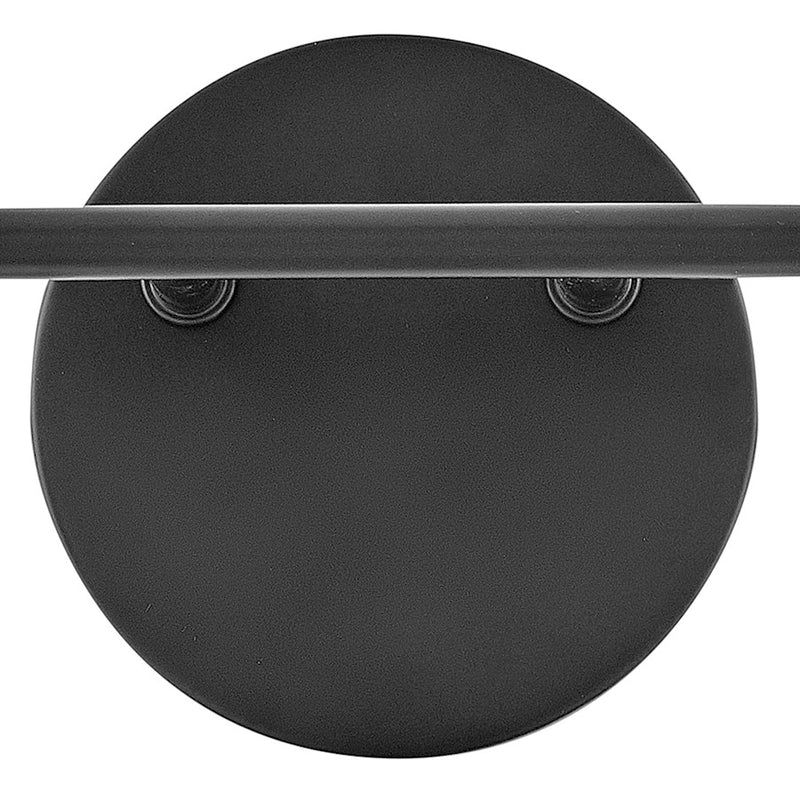Lark Lighting Gio 2-Light Bath Vanity Light | Black Finish | Cased Opal Glass Shade | Transitional Vanity Light Above the Bathroom Mirror | 85502BK