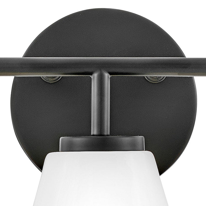 Lark Gio 3 Light Medium Bath Vanity, Black/Cased Opal