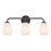 Lark Gio 3 Light Medium Bath Vanity, Black/Cased Opal