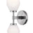 Lark Gio 2 Light Large Sconce, Chrome/Etched Opal