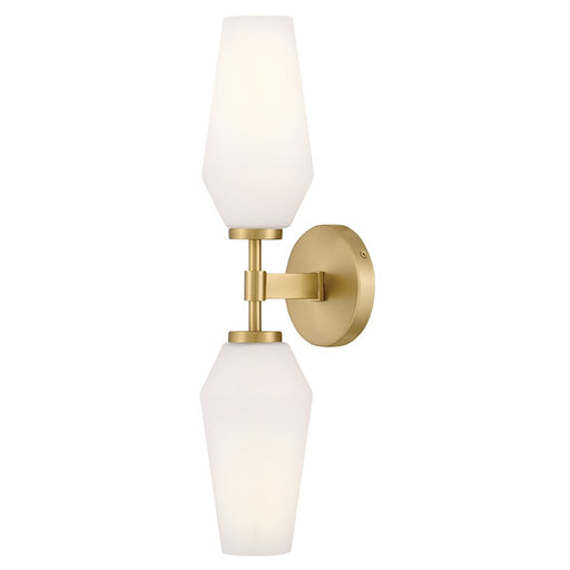 Lark Gio 2 Light Large Sconce, Lacquered Brass/Etched Opal - 85505LCB