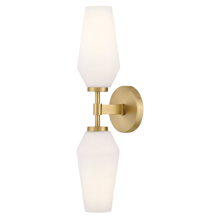 Lark Gio 2 Light Large Sconce, Lacquered Brass/Etched Opal - 85505LCB