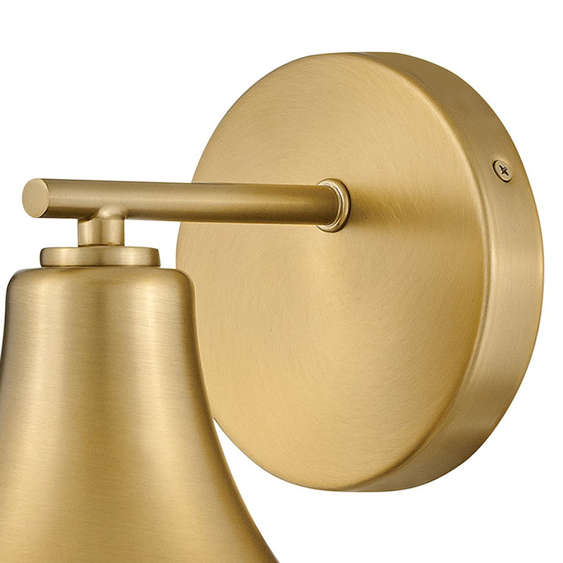 Lark Haddie 9in 1-Light Bath Vanity | Classic Lacquered Brass Steel and Cased Opal Glass | Bathroom Vanity Light | 7 x 5 x 9 in | Model 85510LCB