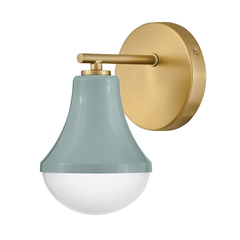 Lark Lighting Haddie 1-Light Bath Vanity Light | Seafoam Finish | Modern Vanity Light Above the Bathroom Mirror | Damp Rated Installation | 85510SF