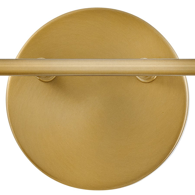 Lark Lighting Haddie 2-Light Bath Vanity Light | Lacquered Brass | Cased Opal Glass Shade | Modern Vanity Light Above the Bathroom Mirror | 85512LCB