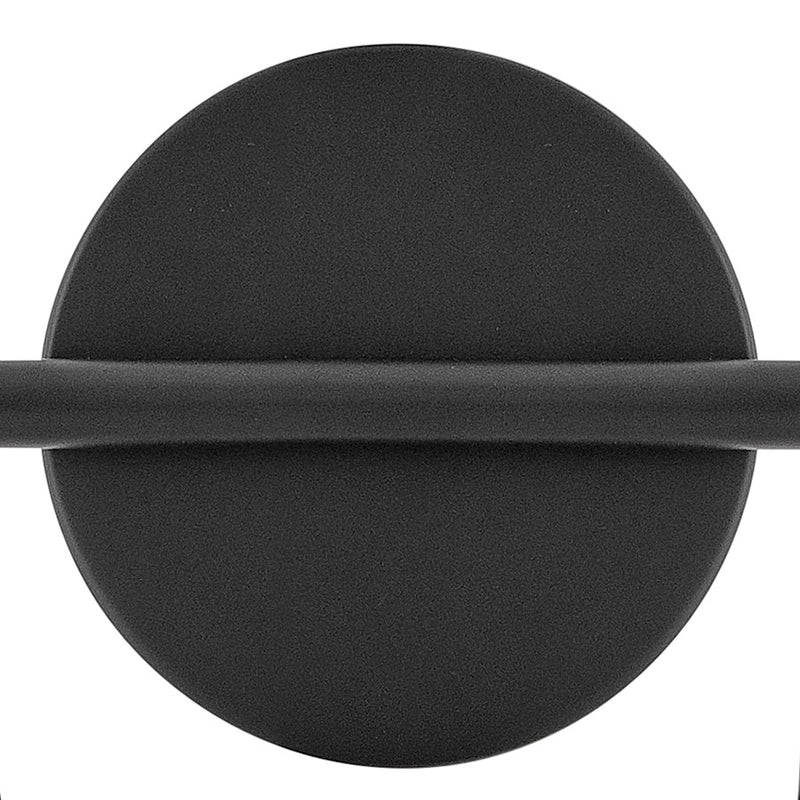 Lark Lighting Vera 2-Light Bath Vanity Light | Black Finish | Clear Glass Shade | Modern Vanity Light | Damp Rated Hardwired Installation | 85562BK
