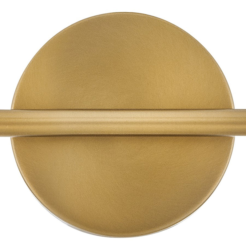 Lark Lighting Vera 2-Light Bath Vanity Light | Lacquered Brass Finish | Clear Glass Shade | Modern Vanity Light Above the Bathroom Mirror | 85562LCB