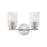 Lark Mabel 2 Light 7" Vanity, Chrome/Clear Hobnail - 85572CM