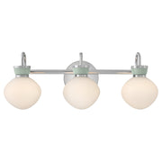 Hinkley Lucy 25in 3-Light Bathroom Vanity Light | Classic Chrome Steel and Cased Opal Glass | Bathroom Vanity & Powder Room | 7 x 25 x | Model 85593CM-SF