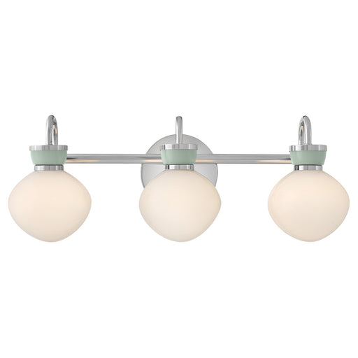 Hinkley Lucy 25in 3-Light Bathroom Vanity Light | Classic Chrome Steel and Cased Opal Glass | Bathroom Vanity & Powder Room | 7 x 25 x | Model 85593CM-SF