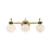 Lark Lucy 3 Light 8" Vanity, Lacquered Brass/Cased Opal/Black - 85593LCB-BK