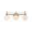 Lark Lucy 3 Light 8" Vanity, Lacquered Brass/Cased Opal/Seafoam - 85593LCB-SF
