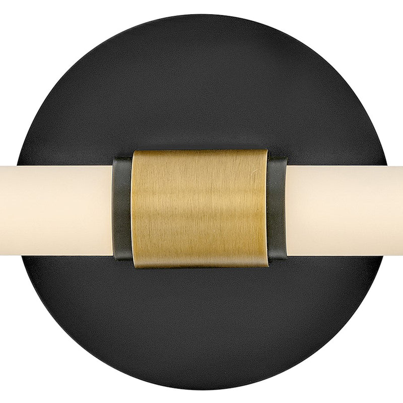Lark Lighting Kai Medium Bath Vanity Light | Black | Modern Vanity Light Above the Bathroom Mirror | Damp Rated Hardwired Installation | 85600BK-LCB