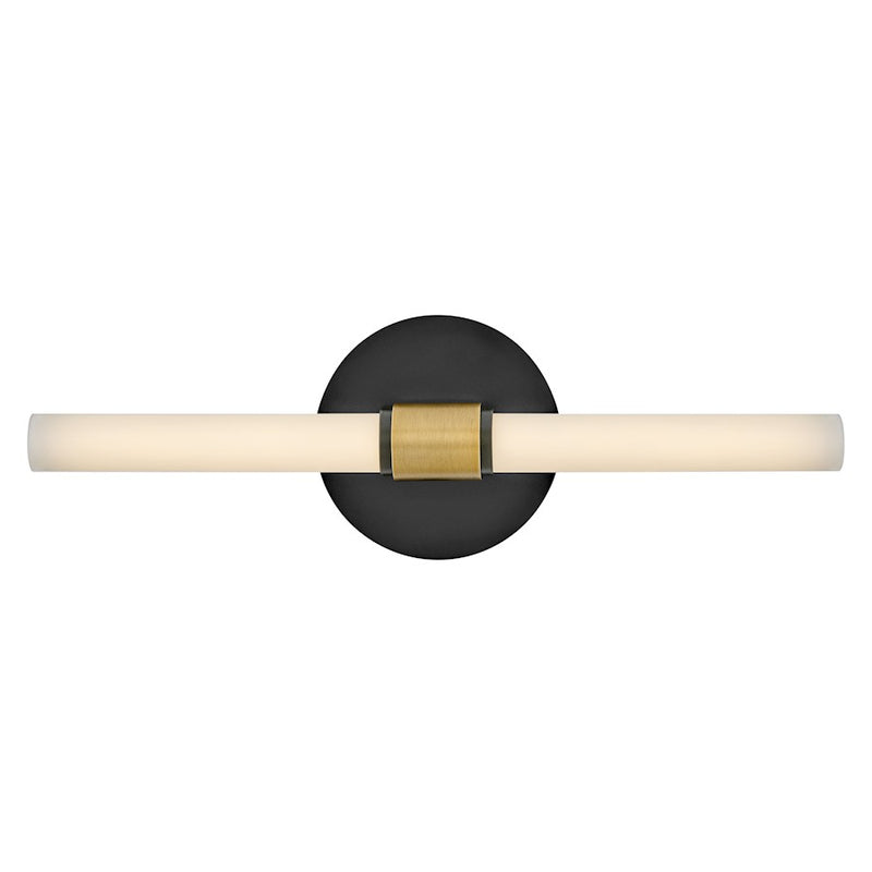 Lark Lighting Kai Medium Bath Vanity Light | Black | Modern Vanity Light Above the Bathroom Mirror | Damp Rated Hardwired Installation | 85600BK-LCB