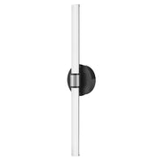Lark Kai LED Medium Bath Vanity, Black/Etched White/Chrome - 85602BK-CM