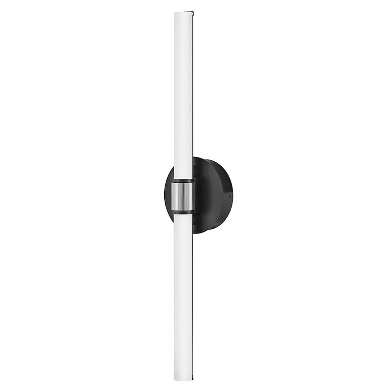 Lark Kai 24.5in 1-Light Bath Vanity Light | Modern Black Steel and Etched White Glass | Bathroom Vanity & Mirror Sconce | 24.5 x 5.25 x | Model 85602BK-CM