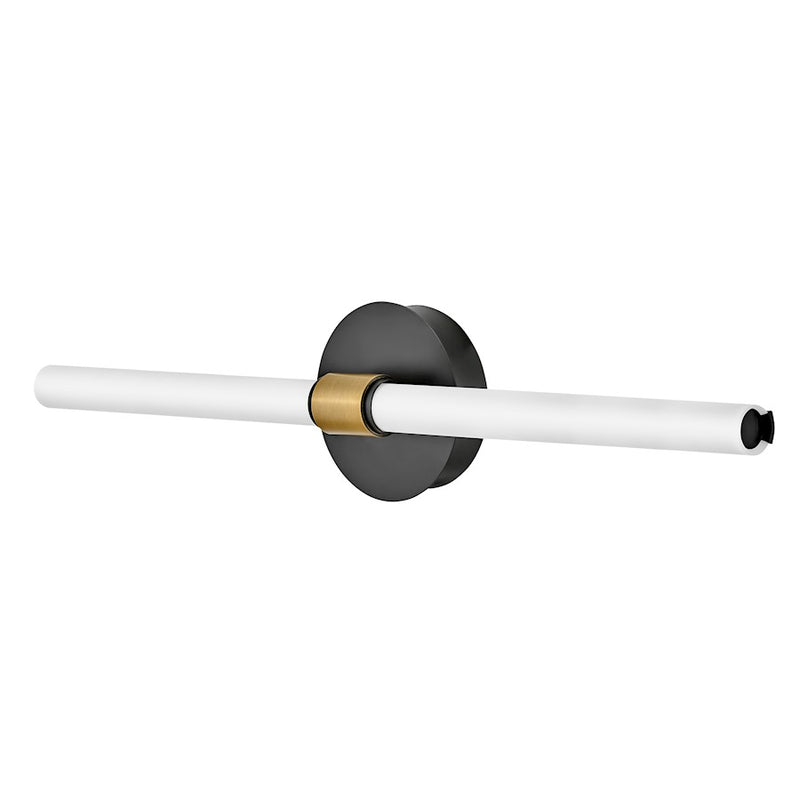 Lark Lighting Kai Bath Vanity Light | Black Finish | Modern Vanity Light Above the Bathroom Mirror | Damp Rated Hardwired Installation | 85602BK-LCB