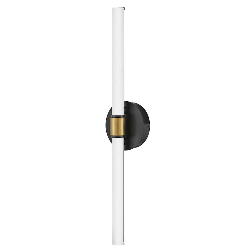 Lark Lighting Kai Bath Vanity Light | Black Finish | Modern Vanity Light Above the Bathroom Mirror | Damp Rated Hardwired Installation | 85602BK-LCB