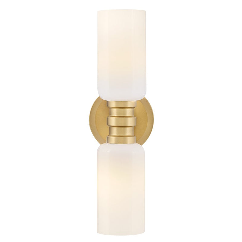 Lark Naomi 2 Light 6" Sconce, Lacquered Brass/Cased Opal - 85612LCB