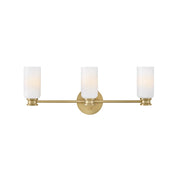 Lark Naomi 3 Light 6" Vanity, Lacquered Brass/Cased Opal - 85613LCB