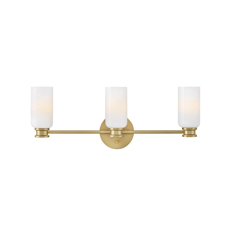 Lark Naomi 3 Light 6" Vanity, Lacquered Brass/Cased Opal