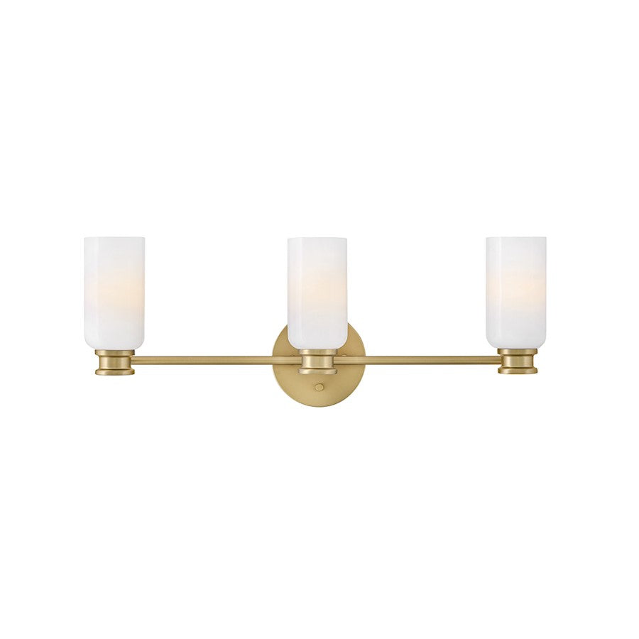 Lark Naomi 3 Light 6" Vanity, Lacquered Brass/Cased Opal - 85613LCB