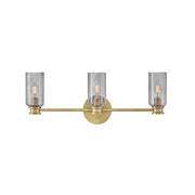 Lark Naomi 3 Light 6" Vanity, Lacquered Brass/Smoked - 85613LCB-SM