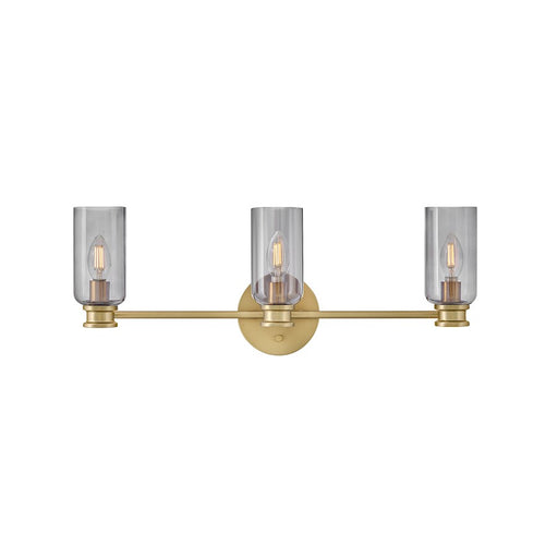 Lark Naomi 3 Light 6" Vanity, Lacquered Brass/Smoked - 85613LCB-SM
