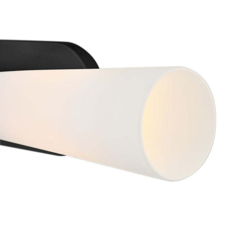 Lark Beau 2 Light 24" Sconce, Black/Etched Opal