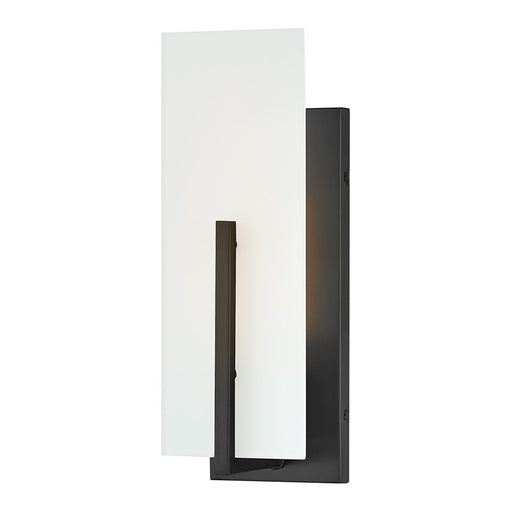 Lark Roman 1 Light Medium Sconce, Black/Etched White - 85640BK