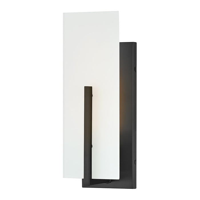 Lark Roman 1 Light Medium Sconce, Black/Etched White - 85640BK