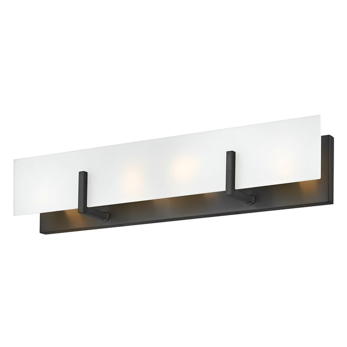 Lark Roman 4 Light Medium Four Light Vanity, Black/Etched White