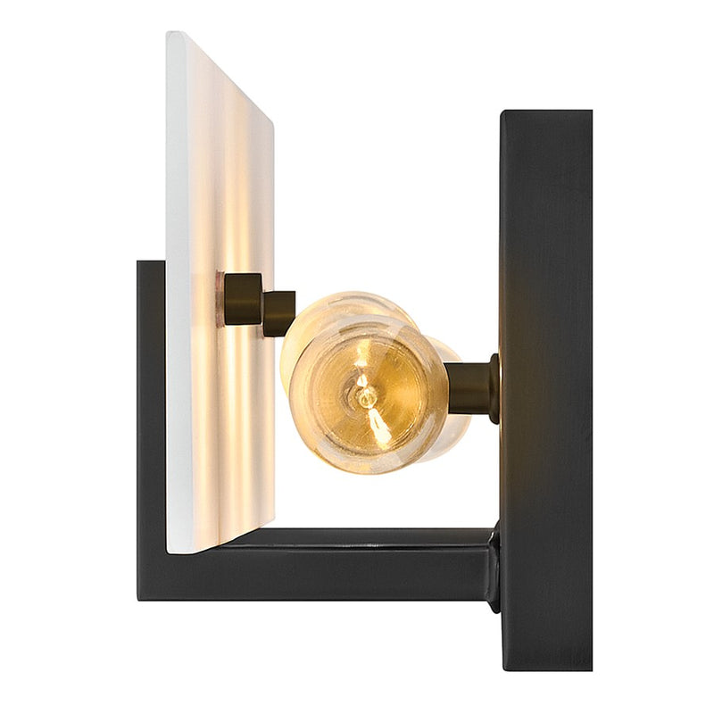 Lark Roman 25in 4-Light Vanity Light | Modern Black Steel and Etched White Glass | Bathroom Vanity | 4 x 25 x 5 in | Model 85644BK
