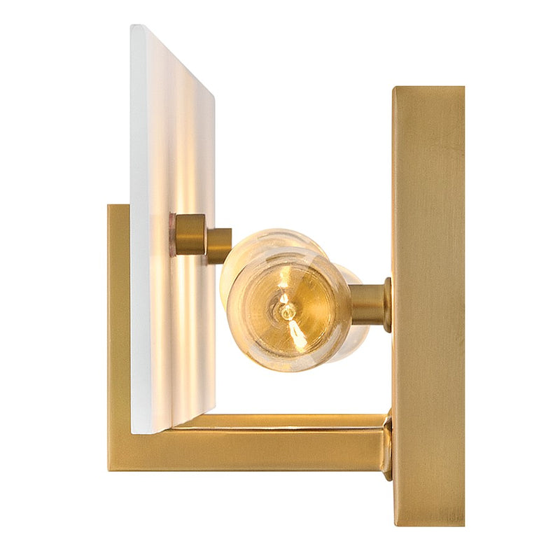 Lark Roman 25in 4-Light Vanity Light | Modern Lacquered Brass Steel and Etched White Glass | Bathroom Vanity | 4 x 25 x 5 in | Model 85644LCB