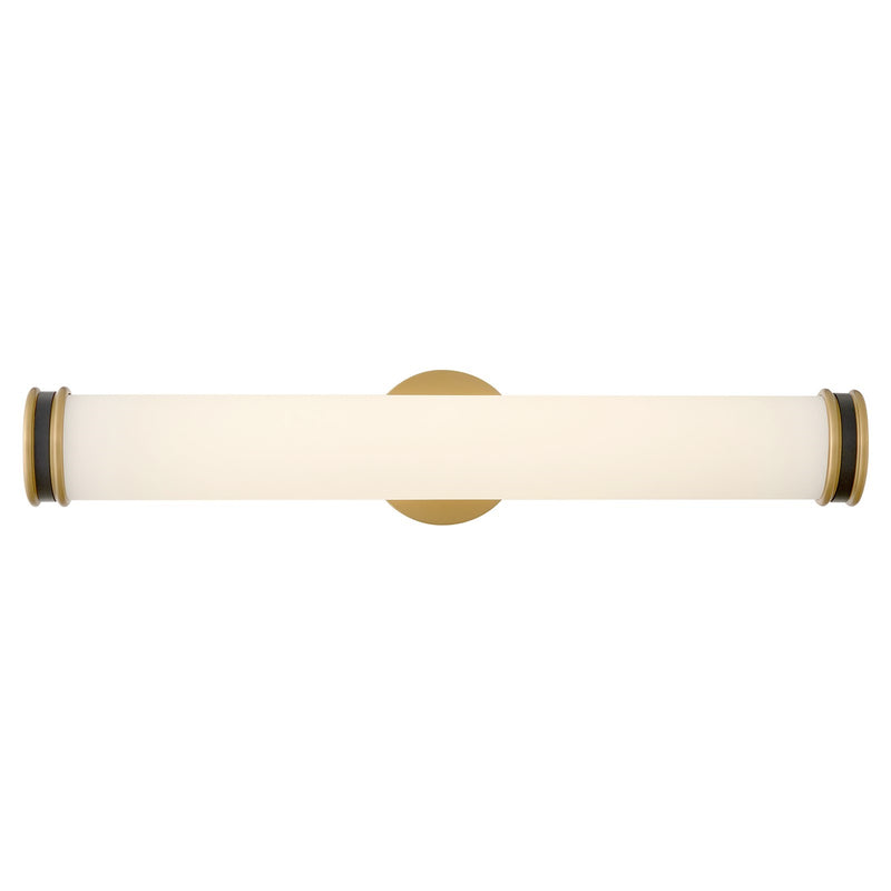 Lark Ames LED Lt Bath Sconce, Lacquered Brass/Etched Opal - 85652LCB-BK