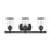 Livex Lawrenceville 3 Light Vanity Sconce, Black/Clear Seeded