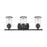 Livex Lawrenceville 3 Light Vanity Sconce, Black/Clear Seeded